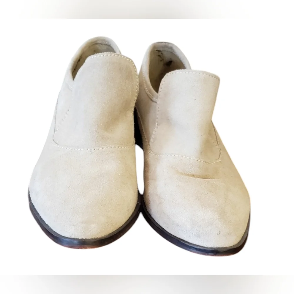 Free People Brady Suede Leather  Women's Loafer in Taupe Size 40